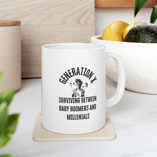 Taza Generation X- Humor y resiliencia entre generaciones